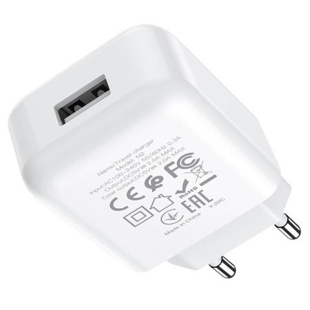 Incarcator USB-A, 10W, 2.1A - Hoco (N2 Vigour) - White