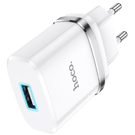 Incarcator Priza USB-A, 10W, 2.4A + Cablu Type-C - Hoco Ardent (N1) - White