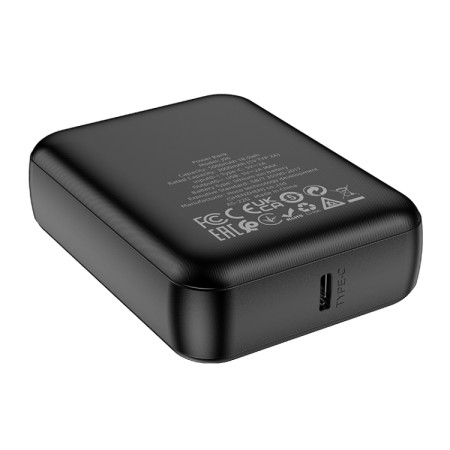 Baterie Externa USB cu Lumini LED 2A, 5000mAh - Hoco (J96) - Black