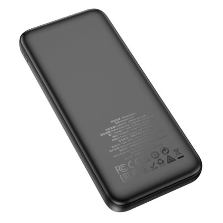 Baterie Externa 2x USB, Type-C, 2A, 10000mAh - Hoco Smart (J111) - Black