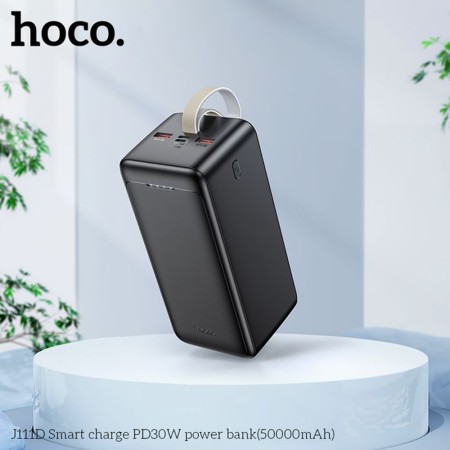 Baterie Externa 2x USB, Type-C, Micro-USB, PD30W, 50000mAh - Hoco Smart (J111D) - Black