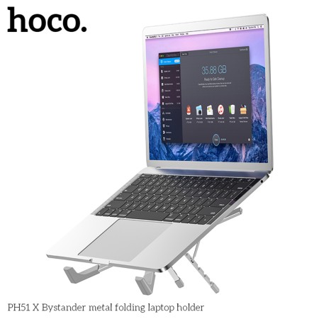 Suport pentru Laptop, max. 15.6" - Hoco X Bystander (PH51) - Metal Gray