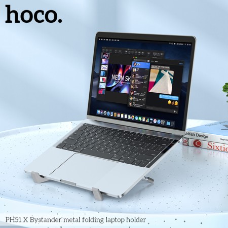 Suport pentru Laptop, max. 15.6" - Hoco X Bystander (PH51) - Metal Gray