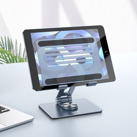 Hoco - Desk Holder Might (PH52) - for Tablet 7 - 12.9 inch, Foldable, Aluminium Alloy - Metal Gray