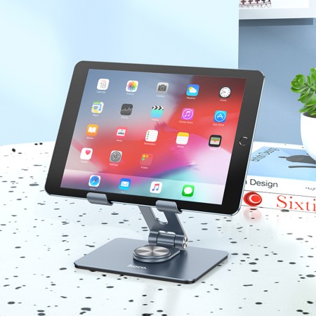 Hoco - Desk Holder Might (PH52) - for Tablet 7 - 12.9 inch, Foldable, Aluminium Alloy - Metal Gray