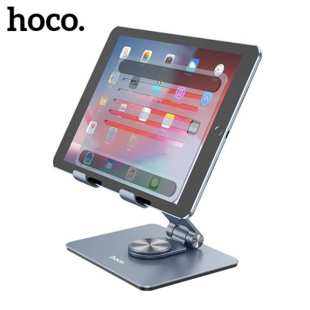 Hoco - Laptop Holder Might (PH52 Plus) - for Laptop, Tablet 9.7 - 15.6 inch, Foldable, Aluminium Alloy - Metal Gray