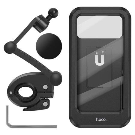 Suport pentru Bicicleta, Smartphone-uri 4.5 - 7 inch, IPX4 - Hoco Rider (CA101) - Black