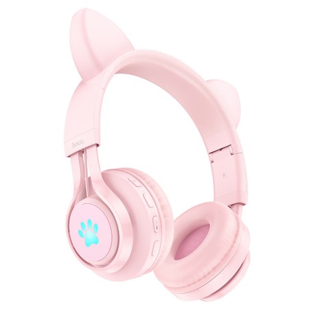 Casti pentru Copii, Ajustabile - Hoco Cat Ear (W39) - Pink