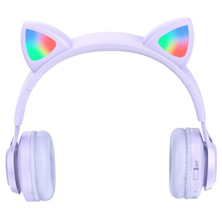 Casti pentru Copii, Ajustabile - Hoco Cat Ear (W39) - Purple