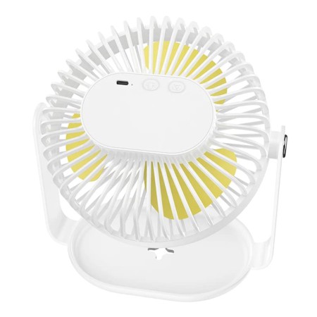 Ventilator Mic pentru Birou cu Lumina LED - Hoco (F14) - White