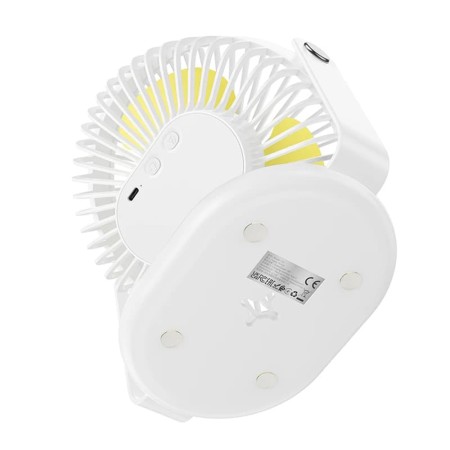 Ventilator Mic pentru Birou cu Lumina LED - Hoco (F14) - White