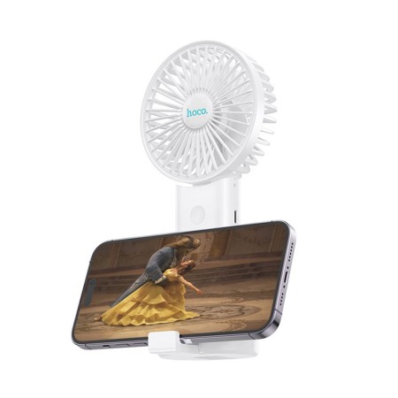 Ventilator Pliabil pentru Birou cu Suport Telefon - Hoco (F15) - White