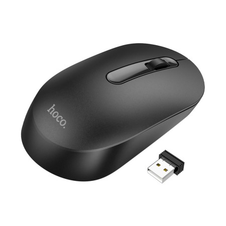 Mouse Fara Fir 2.4G, 1200 DPI - Hoco Platinum (GM14) - Black