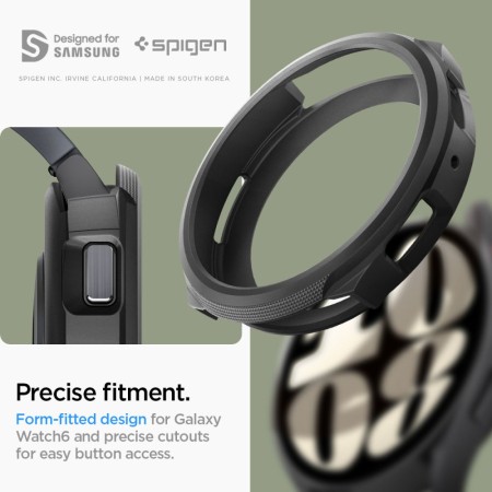 Husa pentru Samsung Galaxy Watch6 40mm - Spigen Liquid Air - Matte Black