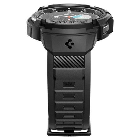 Husa pentru Samsung Galaxy Watch6 Classic 43mm + Curea - Spigen Rugged Armor Pro - Black