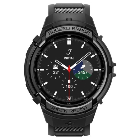 Husa pentru Samsung Galaxy Watch6 Classic 43mm + Curea - Spigen Rugged Armor Pro - Black