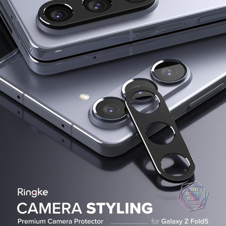 Protectie Camera pentru Samsung Galaxy Z Fold5 - Ringke Camera Styling - Black