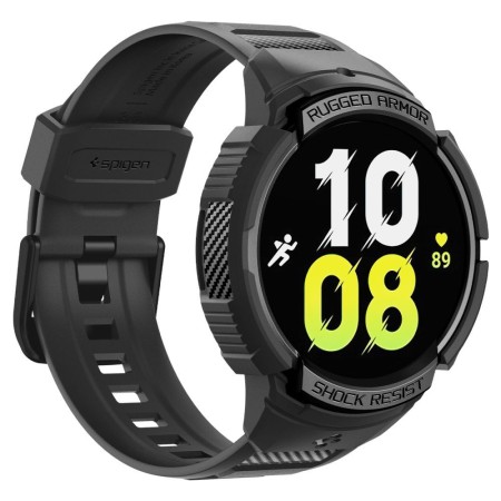 Husa pentru Samsung Galaxy Watch6 44mm + Curea - Spigen Rugged Armor Pro - Black