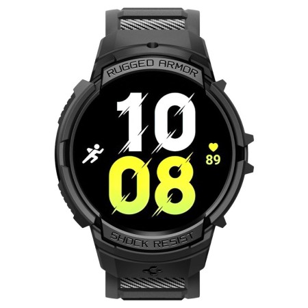 Husa pentru Samsung Galaxy Watch6 44mm + Curea - Spigen Rugged Armor Pro - Black