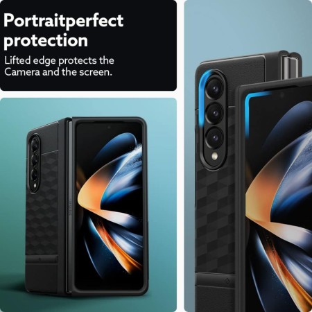 Husa pentru Samsung Galaxy Z Fold5 - Spigen Caseology Parallax - Matte Black