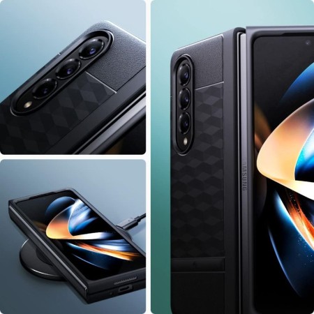 Husa pentru Samsung Galaxy Z Fold5 - Spigen Caseology Parallax - Matte Black