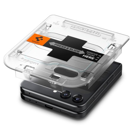 Folie pentru Samsung Galaxy Z Flip5 (set 2) - Spigen Glas.TR EZ FIT - Clear