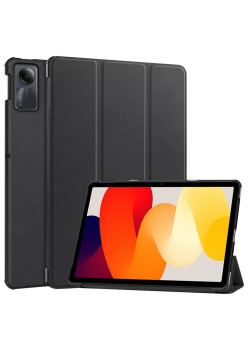 Husa tableta compatibila Xiaomi Redmi Pad SE, FoldPro cu Microfibra, Auto Sleep/Wake, Black