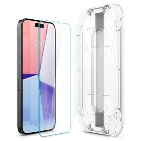 Folie pentru iPhone 15 Pro - Spigen Glas.TR EZ FIT - Clear