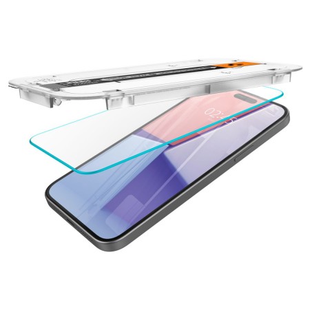 Folie pentru iPhone 15 Plus - Spigen Glas.TR EZ FIT - Clear