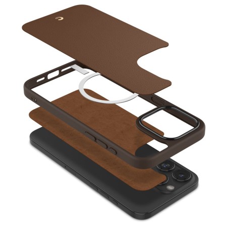 Husa pentru iPhone 15 Pro - Spigen Cyrill Kajuk MagSafe - Saddle Brown