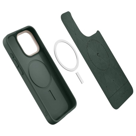 Husa pentru iPhone 15 Pro - Spigen Cyrill Kajuk MagSafe - Forest Green