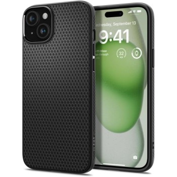 Husa pentru iPhone 15 Plus - Spigen Liquid Air - Matte Black