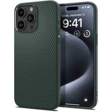 Husa pentru iPhone 15 Pro - Spigen Liquid Air - Abyss Green