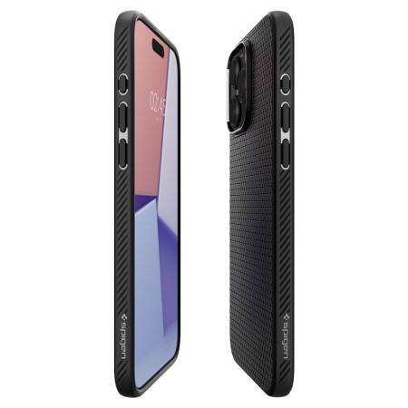 Husa pentru iPhone 15 Pro Max - Spigen Liquid Air - Matte Black