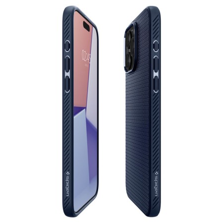 Husa pentru iPhone 15 Pro Max - Spigen Liquid Air - Navy Blue