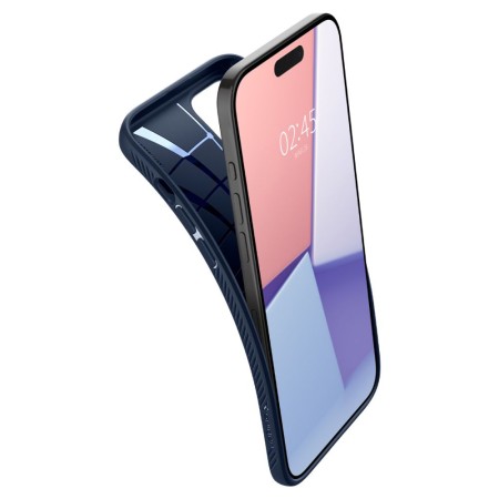 Husa pentru iPhone 15 Pro Max - Spigen Liquid Air - Navy Blue