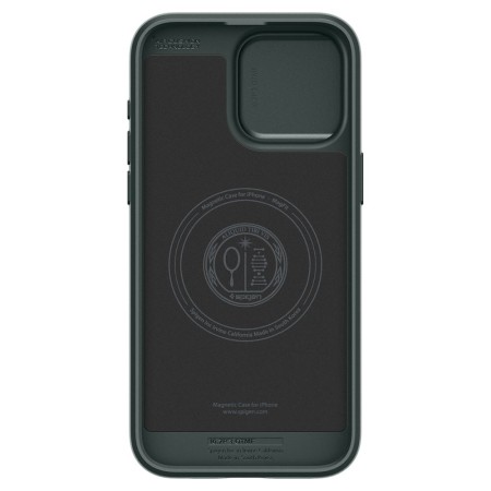 Husa iPhone 15 Pro - Spigen Optik Armor - Abyss Green