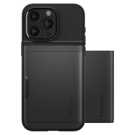 Husa pentru iPhone 15 Pro - Spigen Slim Armor CS - Black