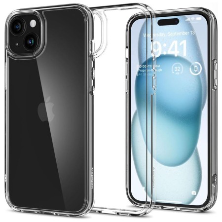 Husa pentru iPhone 15 - Spigen Ultra Hybrid - Clear