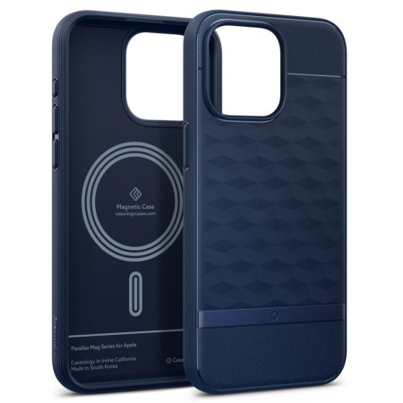 Husa pentru iPhone 15 Pro - Spigen Caseology Parallax MagSafe - Midnight Blue