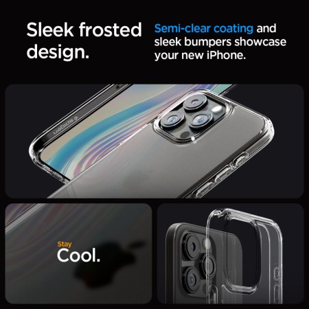 Husa pentru iPhone 15 Pro - Spigen Ultra Hybrid - Frost Clear