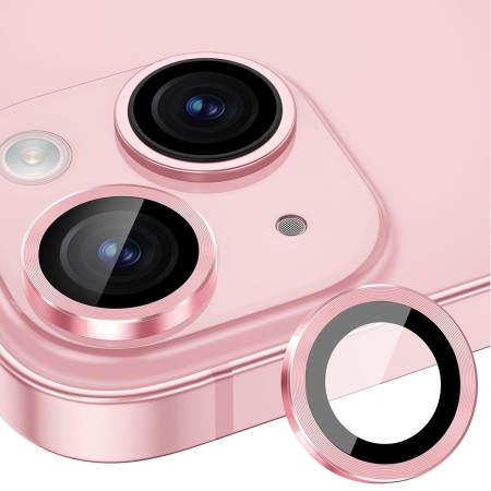 Folie pentru iPhone 15 / 15 Plus - Lito S+ Camera Glass Protector - Pink