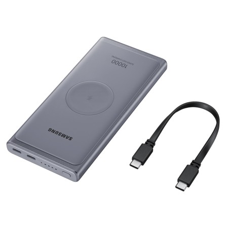 Samsung - Original Power Bank (EB-U3300XJEGEU) - Wireless Charging, 2xType-C, 10000mAh, 25W, 3A - Dark Gray (Blister Packing)