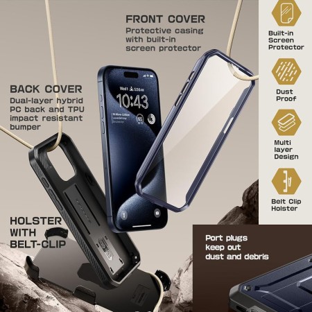 Husa pentru iPhone 15 Pro Max - Supcase Unicorn Beetle Pro - Mountain