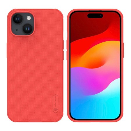 Husa pentru iPhone 15 - Nillkin Super Frosted Shield Pro - Red