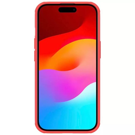 Husa pentru iPhone 15 - Nillkin Super Frosted Shield Pro - Red