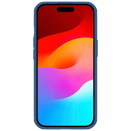 Husa pentru iPhone 15 - Nillkin Super Frosted Shield Pro - Blue