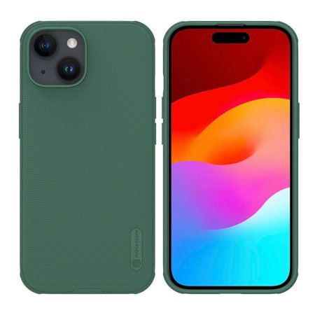 Husa pentru iPhone 15 - Nillkin Super Frosted Shield Pro - Deep Green