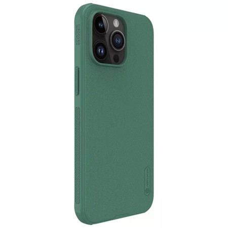 Husa pentru iPhone 15 Pro Max - Nillkin Super Frosted Shield Pro - Deep Green