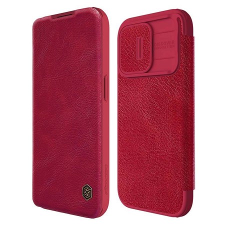 Husa pentru iPhone 15 Pro - Nillkin QIN Pro Leather Case - Red